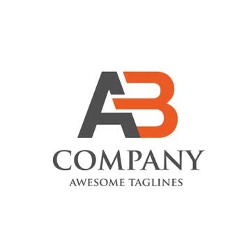 Creative letter AB logo Stock Illustration