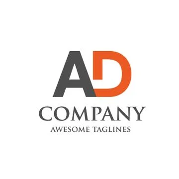 Creative letter AD logo Stock Illustration