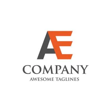 Creative letter AE logo Stock Illustration