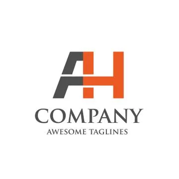 Creative letter AH logo Stock Illustration