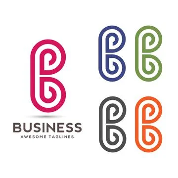 Creative letter B abstract logo Stock Illustration