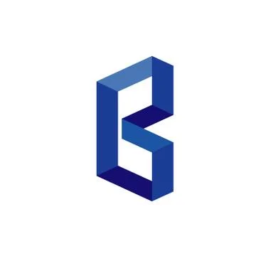 Creative letter b, B technology logo vector Illustrazione stock