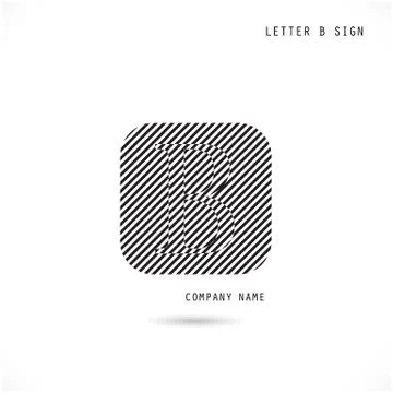 Creative letter B icon abstract  logo design vector template. Stock Illustration