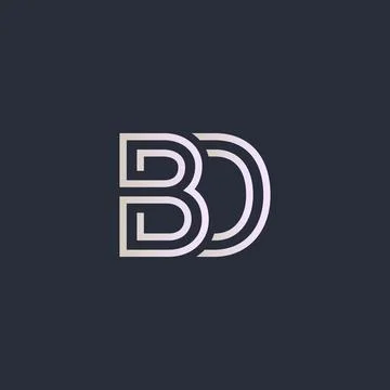 Creative Letter BD logo design elements. simple letter BD letter logo, Busine Stock Illustration