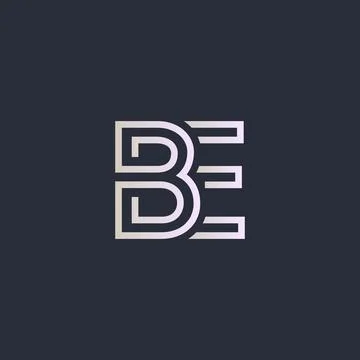 Creative Letter BE logo design elements. simple letter BE letter logo, Busine Stock Illustration