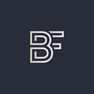Creative Letter BF logo design elements. simple letter BF letter logo, Busine Stock Illustration