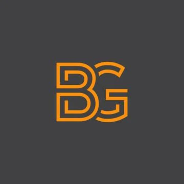 Creative Letter BG logo design elements. simple letter BG letter logo, Busine Stock Illustration