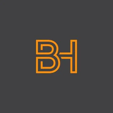 Creative Letter BH logo design elements. simple letter BH letter logo, Busine Stock Illustration