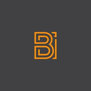 Creative Letter BI logo design elements. simple letter BI letter logo, Busine Stock Illustration