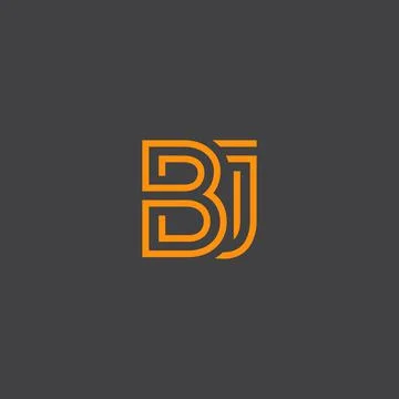 Creative Letter BJ logo design elements. simple letter BJ letter logo, Busine Stock Illustration