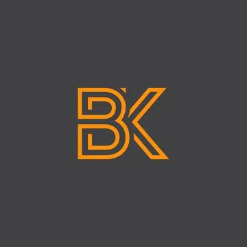Creative Letter BK logo design elements. simple letter BK letter logo, Busine Illustrazione stock