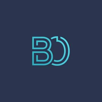 Creative Letter BO logo design elements. simple letter BO letter logo, Busine 스톡 일러스트