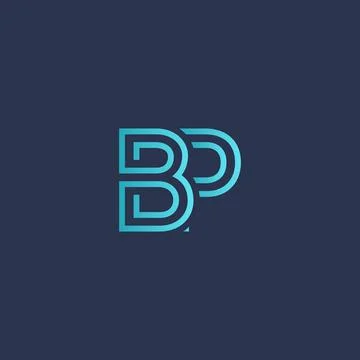 Creative Letter BP logo design elements. simple letter BP letter logo, Busine Stock Illustration
