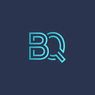 Creative Letter BQ logo design elements. simple letter BQ letter logo, Busine イラスト素材