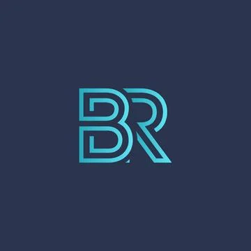 Creative Letter BR logo design elements. simple letter BR letter logo, Busine 스톡 일러스트