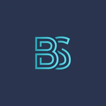 Creative Letter BS logo design elements. simple letter BS letter logo, Busine Illustrazione stock