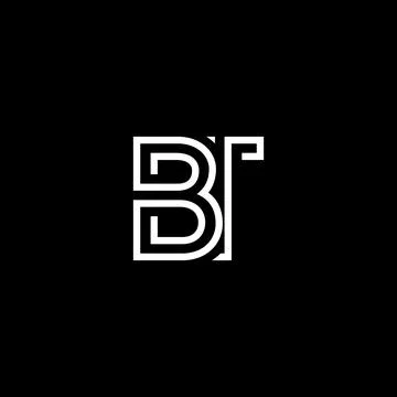 Creative Letter BT logo design elements. simple letter BT letter logo, Busine Stock Illustration