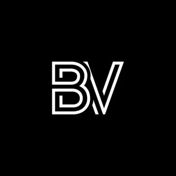 Creative Letter BV logo design elements. simple letter BV letter logo, Busine 스톡 일러스트