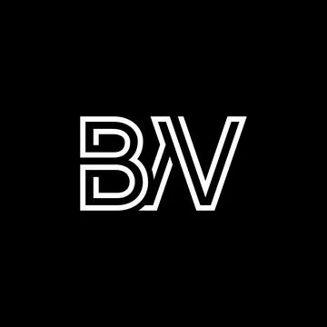 Creative Letter BW logo design elements. simple letter BW letter logo, Busine Stock Illustration