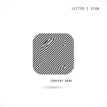 Creative letter C icon abstract  logo design vector template. Stock-Illustration