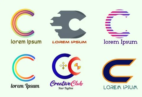 Creative Letter C Logo design, Icon and Symbol, vector logo design template Stock Illustration