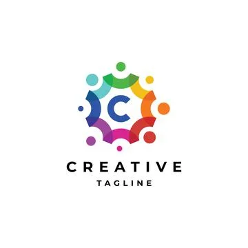Creative letter C logo design Stock Illustration