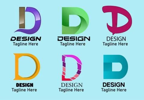 Creative Letter D Logo design, Icon and Symbol Vector Illustration vector log Stock Illustration