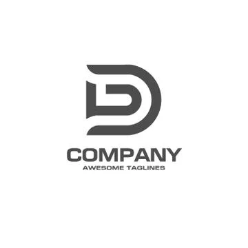 Creative letter D logo Stock Illustration