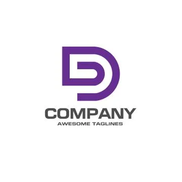 Creative letter D logo Stock Illustration