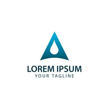 Creative Letter A Drop Logo concept design templates Stock Illustration