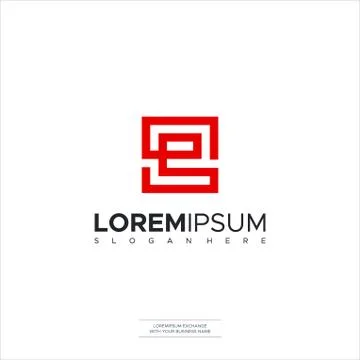 Creative Letter E logo for company Design Stock Illustration