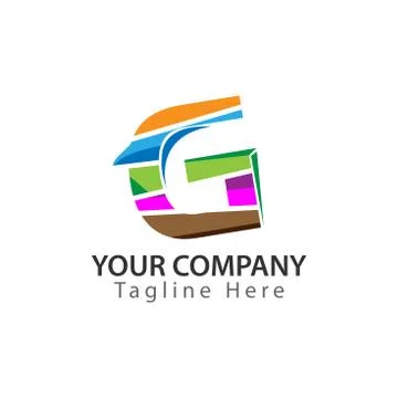 Creative Letter G logo Design. Illustrazione stock