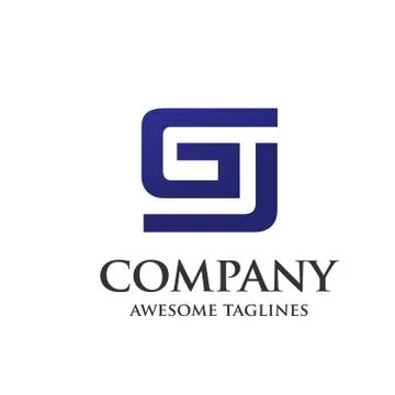 Creative Letter GJ Design  logo Stock Illustration