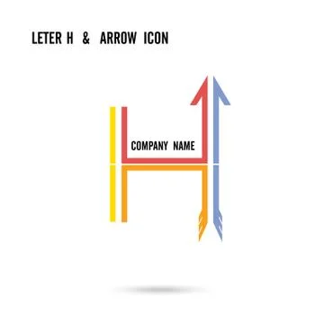 Creative letter H icon abstract logo design vector template. Corporate busine Stock Illustration