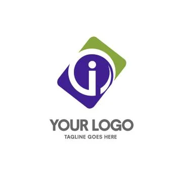 Creative letter i logo Stock Illustration