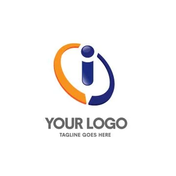 Creative letter i logo Stock Illustration