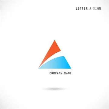 Creative letter A icon abstract logo design vector template. Stock Illustration
