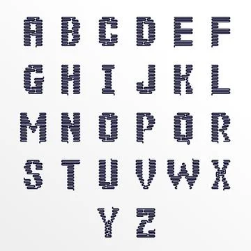 Creative  letter icon abstract logo design vector set.Creative alphabet vecto Stock Illustration