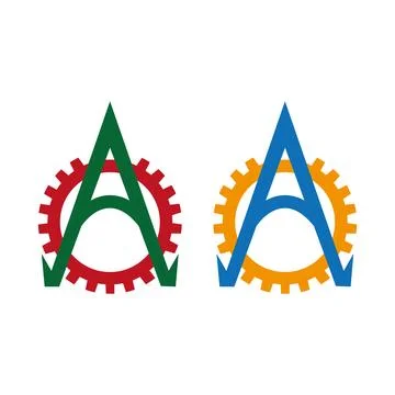 This is a creative letter A icon design Pro Vector Stock Illustration