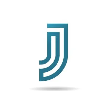 Creative Letter J logo design template Stock Illustration