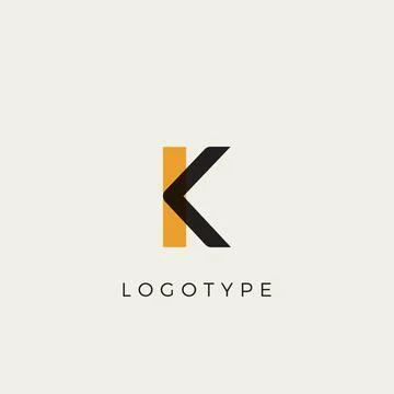 Creative letter K for logo and monogram. Minimal artistic style letter with Stock Illustration