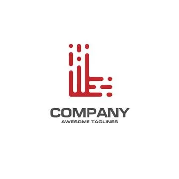 Creative Letter L line Logo design Illustrazione stock