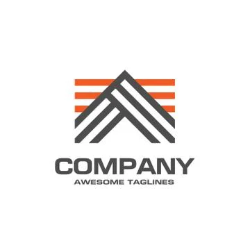 Creative Letter A line Logo design Stock Illustration