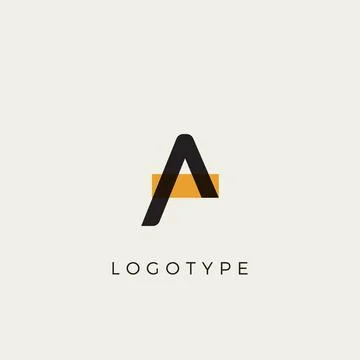 Creative letter A for logo and monogram. Minimal artistic style letter with Stock Illustration
