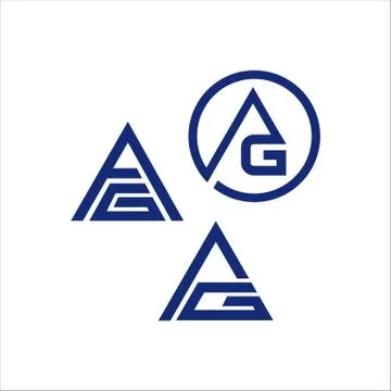 Creative Letter A Logo Design initial A G vector illustrations Stock Illustration