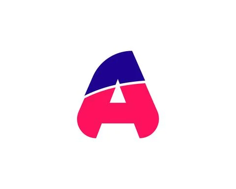 Creative Letter A Logo design vector template. Friendly funny ABC Typeface. C Stock Illustration