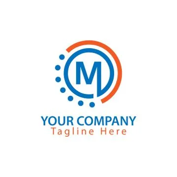 Creative Letter M in circle Stock Illustration