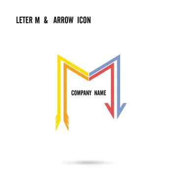 Creative letter M icon abstract logo design vector template. Corporate busine Stock Illustration