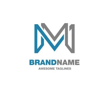 Creative letter M logo Illustrazione stock