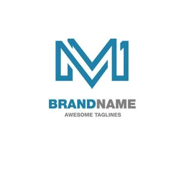 Creative letter M logo Stock Illustration
